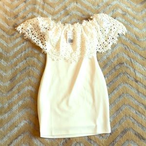 White Summer Dress - Off the Shoulder